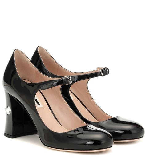 miu miu black mary jane pumps|Miu Miu Mary Jane Cap Toe Pump (Women) .